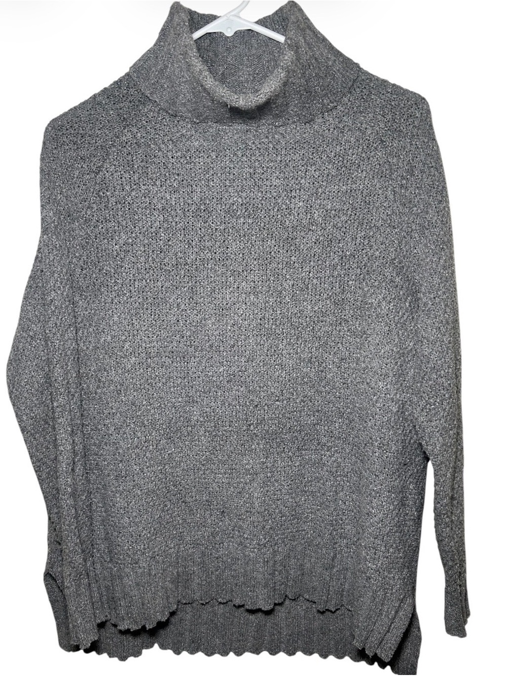 Patagonia Womens Thick Warm Gray Turtleneck Sweater Classic Small Cozy Knit Wint